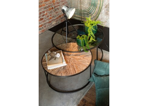 Diivanilaudade komplekt HEXA pruun / must, 2 tk