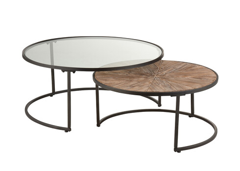 Diivanilaudade komplekt HEXA pruun / must, 2 tk