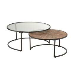 Diivanilaudade komplekt HEXA pruun / must, 2 tk