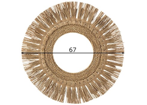 Peegel MENDI beež / pruun, 67x4xH67 cm