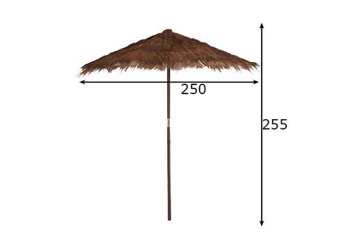 Päikesevari COCOLEAF tumepruun, 250x250xH255 cm