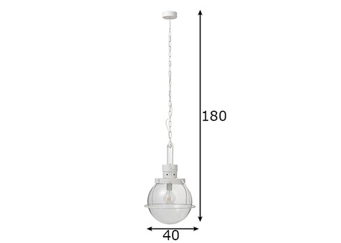 Rippvalgusti JULES valge, 40x40xH180 cm