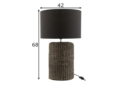 Lauavalgusti BRAID pruun / tumehall, 42x42xH68 cm