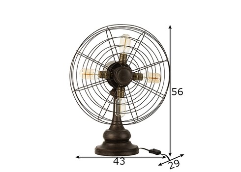Lauavalgusti FAN antiikpruun, 43x29xH56 cm, E27