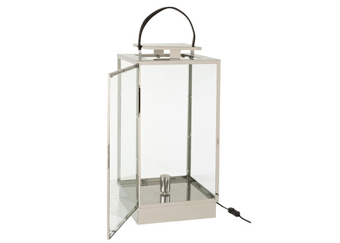 Lauavalgusti LANTERN hõbe, 32x32xH76 cm, E27