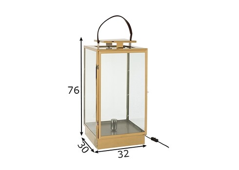 Lauavalgusti LANTERN kuldne, 32x32xH76 cm, E27