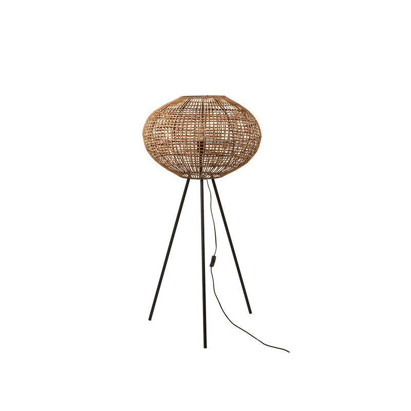 Põrandavalgusti GERI pruun / must, 61x61xH133 cm, E27