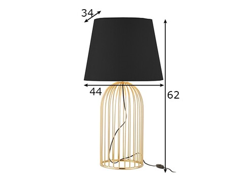 Lauavalgusti JONI kuldne / must, 25x25xH62 cm, E27