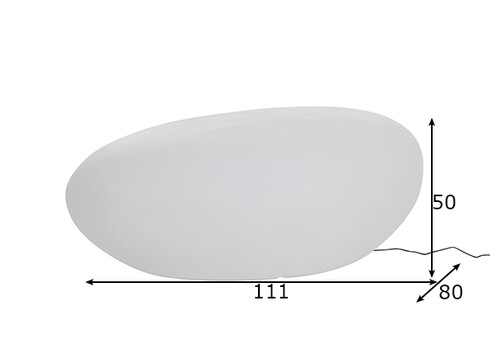 Välisvalgusti XIMI valge, 111x80xH50 cm, LED