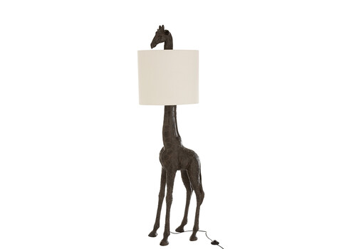 Põrandavalgusti GIRAFFE pruun / valge, 45x49xH177 cm, E27