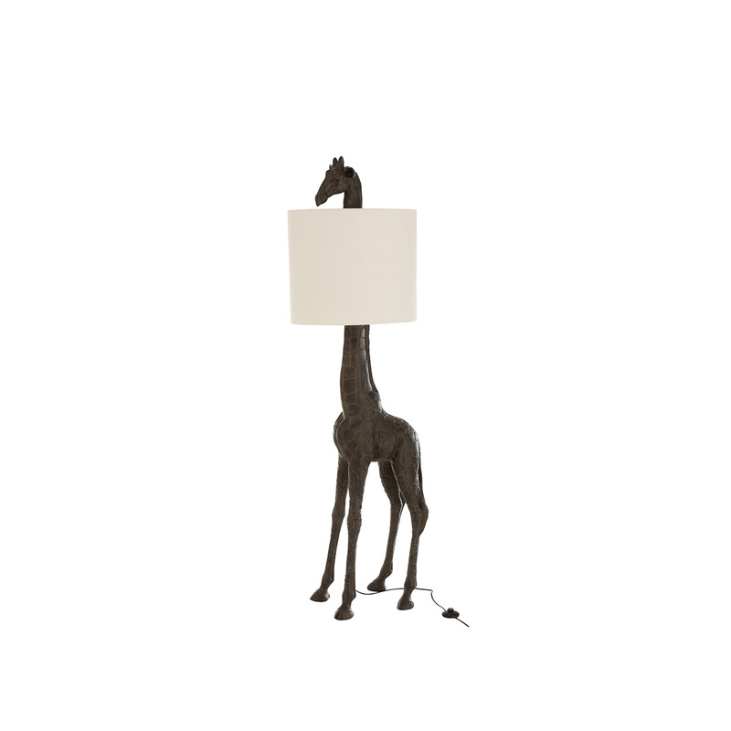 Põrandavalgusti GIRAFFE pruun / valge, 45x49xH177 cm, E27