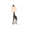 Põrandavalgusti GIRAFFE pruun / valge, 45x49xH177 cm, E27