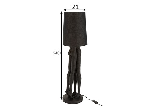 Lauavalgusti COUPLE must, 21x21xH90 cm, E27