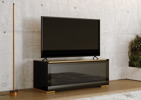 Tv-alus GENOVA must läige, 125x45xH50 cm