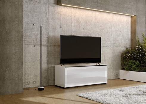 Tv-alus GENOVA valge läige, 125x45xH50 cm