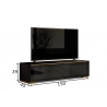 Tv-alus GENOVA must läige, 150x45xH39 cm