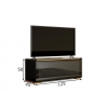 Tv-alus GENOVA must läige, 125x45xH50 cm