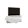 Tv-alus GENOVA valge läige, 125x45xH50 cm