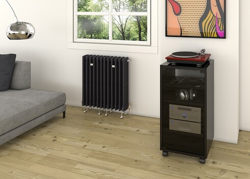 Ratastel kapp AMALFI must, 50x44xH85 cm