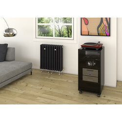 Ratastel kapp AMALFI must, 50x44xH85 cm