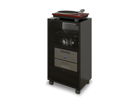 Ratastel kapp AMALFI must, 50x44xH85 cm