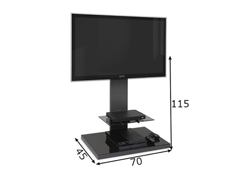 Tv-alus SYDNEY must läige, 70x45xH115 cm