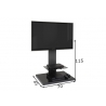 Tv-alus SYDNEY must läige, 70x45xH115 cm
