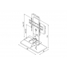 Tv-alus TORINO mattvalge, 90x45xH115 cm