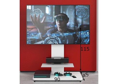 Tv-alus TORINO mattvalge, 90x45xH115 cm