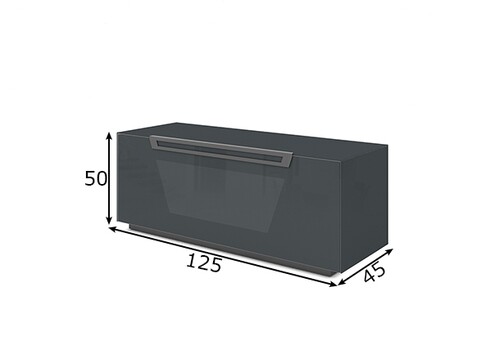 Tv-alus VENTI tumehall läige, 125x45xH50 cm