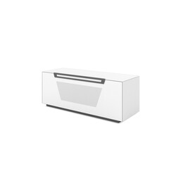 Tv-alus VENTI mattvalge, 125x45xH50 cm