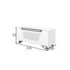 Tv-alus jalgadel VENTI mattvalge, 125x45xH53 cm