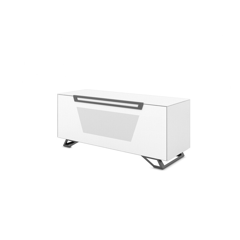 Tv-alus jalgadel VENTI mattvalge, 125x45xH53 cm