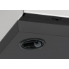 Tv-alus ratastel VENTI mattmust, 150x45xH38 cm
