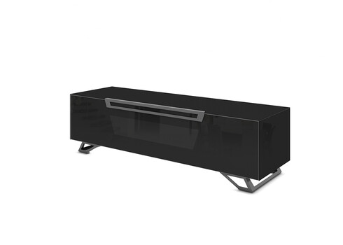 Tv-alus jalgadel VENTI must läige, 150x45xH42 cm