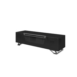 Tv-alus jalgadel VENTI must läige, 150x45xH42 cm