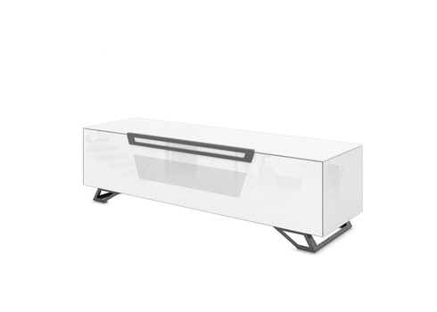 Tv-alus jalgadel VENTI valge läige, 150x45xH42 cm