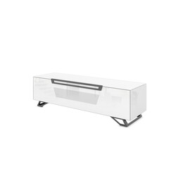 Tv-alus jalgadel VENTI valge läige, 150x45xH42 cm