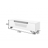 Tv-alus jalgadel VENTI mattvalge, 150x45xH42 cm