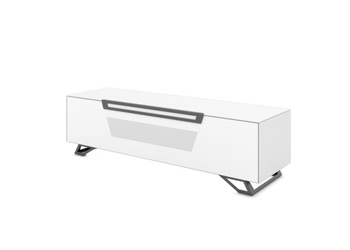 Tv-alus jalgadel VENTI mattvalge, 150x45xH42 cm