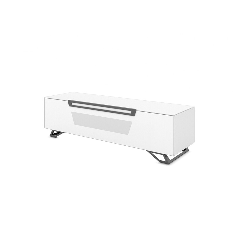 Tv-alus jalgadel VENTI mattvalge, 150x45xH42 cm