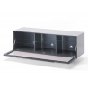 Tv-alus ratastel VENTI mattvalge, 150x45xH50 cm