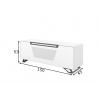 Tv-alus jalgadel VENTI valge läige, 150x45xH53 cm