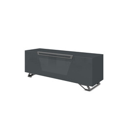 Tv-alus jalgadel VENTI tumehall läige, 150x45xH53 cm