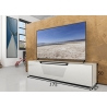 Tv-alus ratastel VENTI valge läige, 175x45xH50 cm