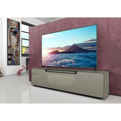 Tv-alus ratastel VENTI hall läige, 175x45xH50 cm