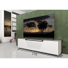 Tv-alus ratastel VENTI mattvalge, 175x45xH50 cm