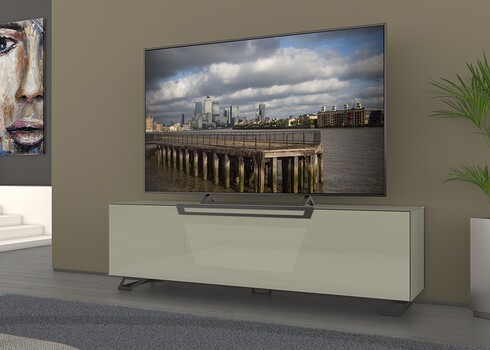 Tv-alus jalgadel VENTI hall läige, 175x45xH53 cm