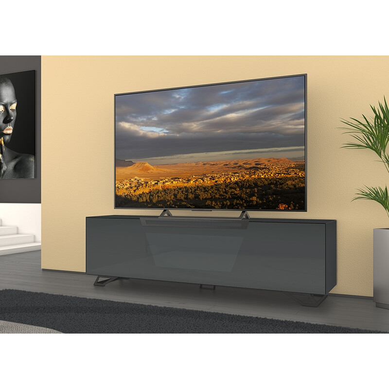 Tv-alus jalgadel VENTI tumehall läige, 175x45xH53 cm