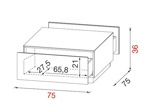 Diivanilaud ratastel VENTI valge läige, 75x75xH36 cm
